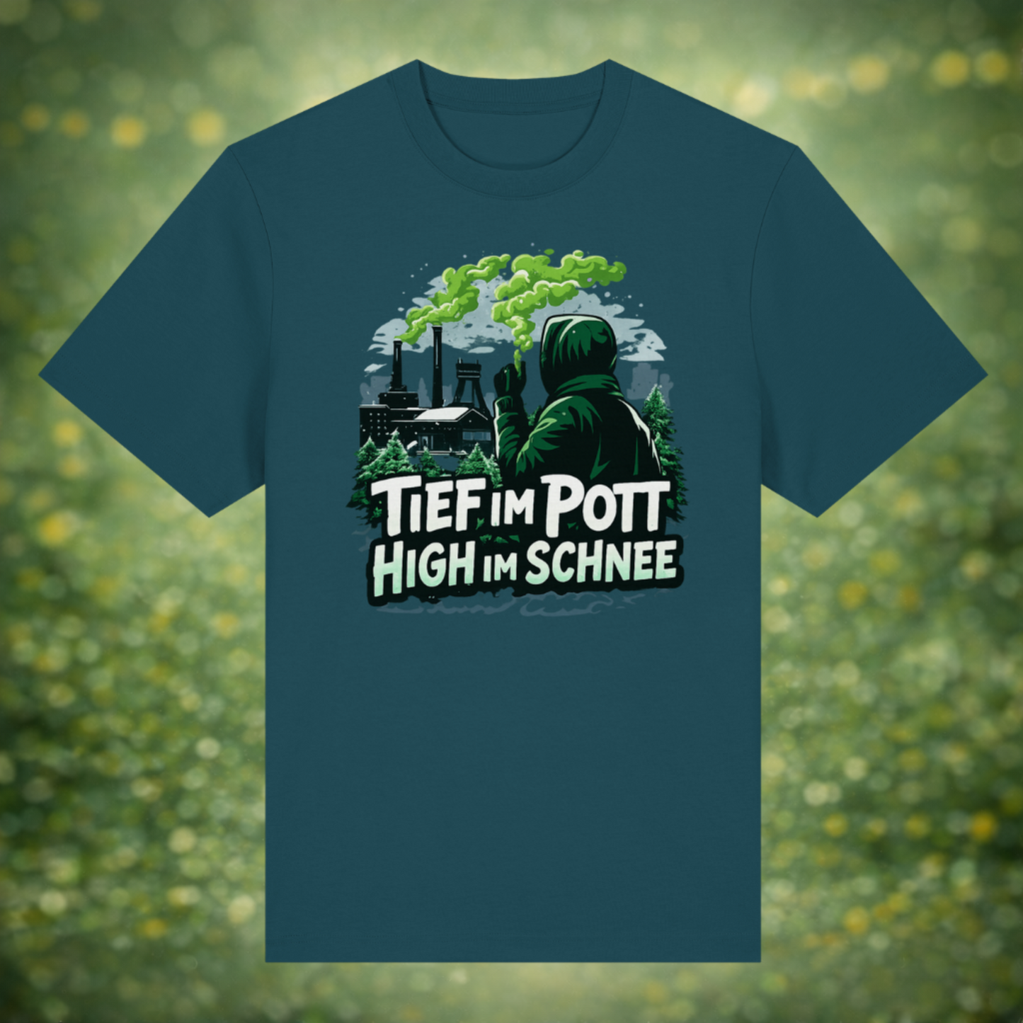 Tief im Pott, high im Schnee - Organic Heavy T-Shirt