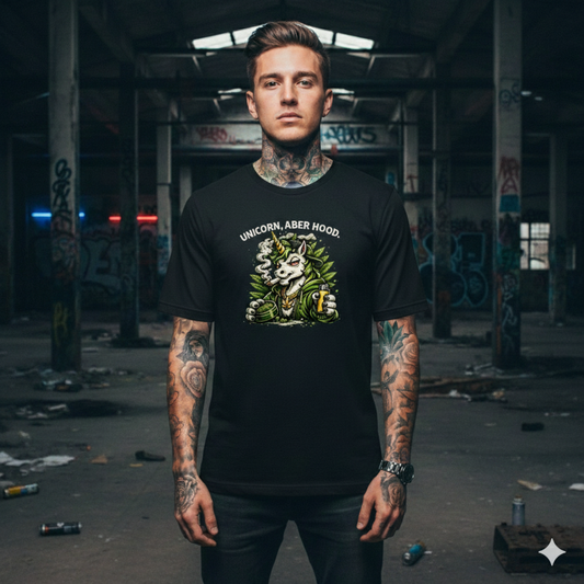 Unicorn, aber Hood - Organic Heavy T-Shirt